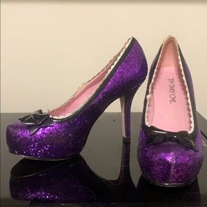 Sparkly platform heels